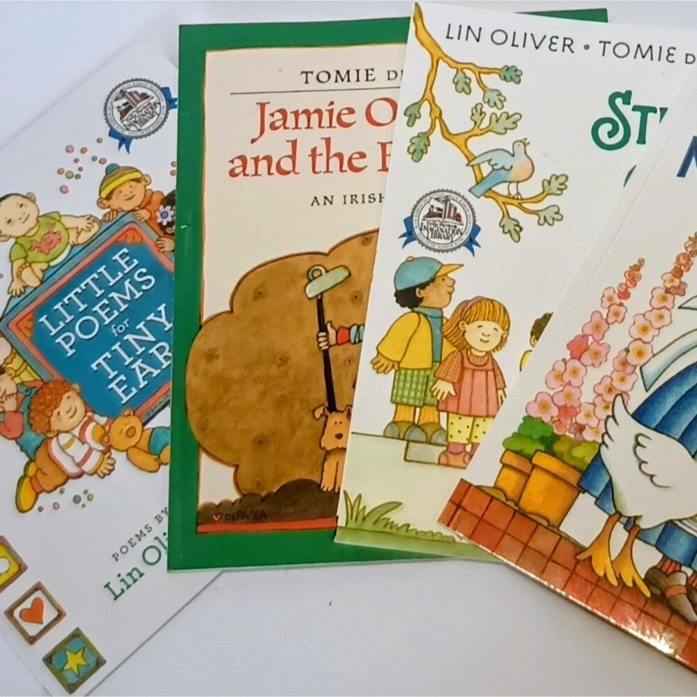 Lin Oliver & Tomie dePaola Illustrated Picture Books 4 Pack Poetry Stories